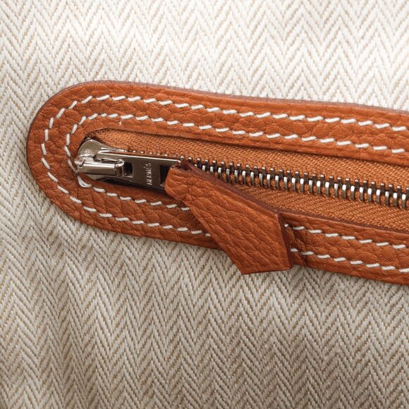 Hermes Gold Negonda Garden Party 36 Brown Leather Tote - Picture 13 of 14